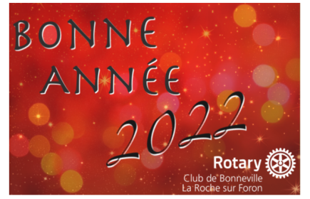 Carte de vœux 2022 du Rotary club Bonneville La Roche sur Foron