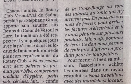 Remise de dons au relais bébé de Lure