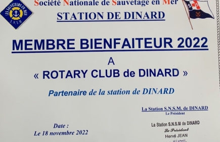 RC Dinard Côte d'Emeraude, membre bienfaiteur SNSM